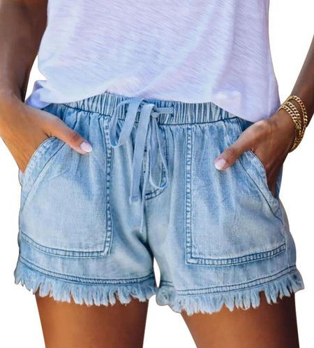 Womens Casual Shorts Summer Short with Pockets
