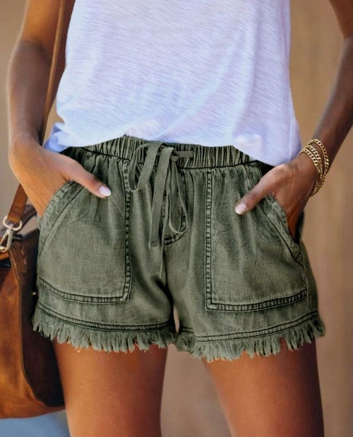 Womens Casual Shorts Summer Short with Pockets